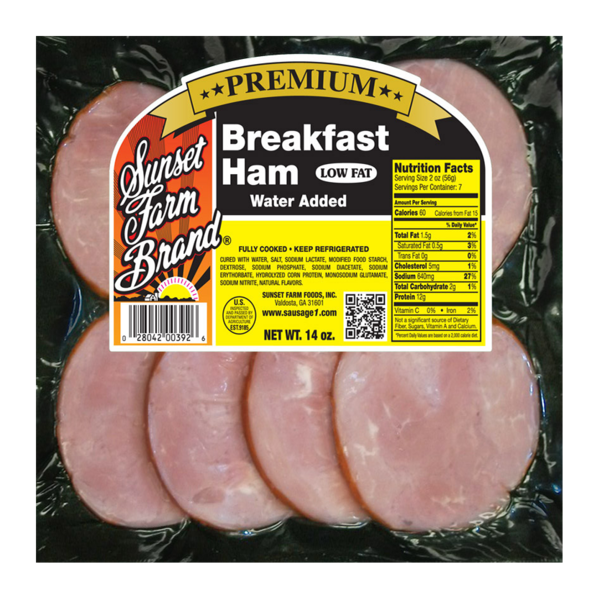 Packaged Meat Sunset Farm Foods Breakfast Ham hero