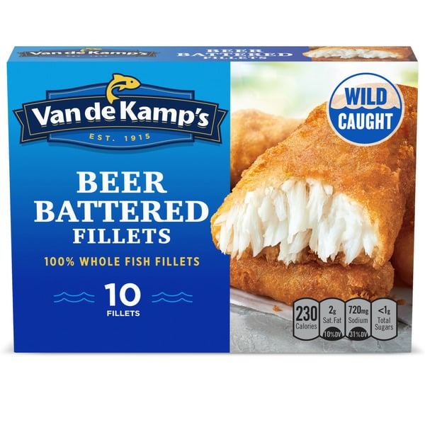 Frozen Meat & Seafood Van de Kamp's Beer Battered 100% Whole Fish Fillets, Frozen hero