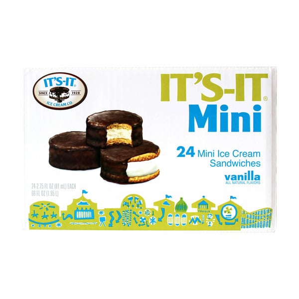 Ice Cream & Desserts It's It Mini Ice Cream Sandwiches, 24 ct hero