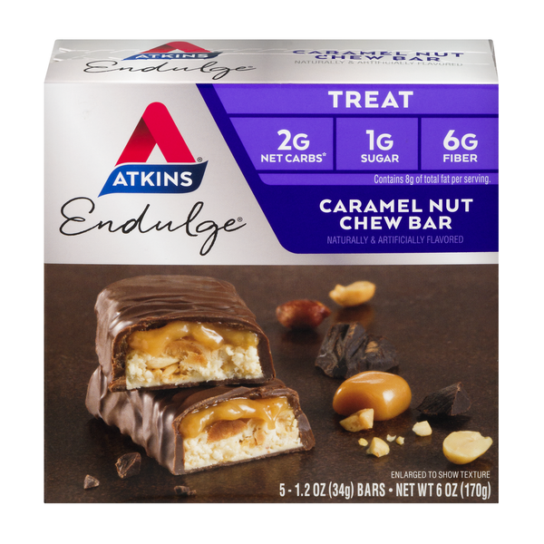 Energy & Granola Bars Atkins Caramel Nut Chew Bar, 5 Count hero