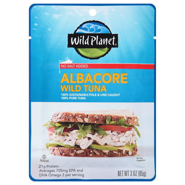 Canned Meat & Seafood Wild Planet Wild Tuna, Albacore, No Salt Added hero