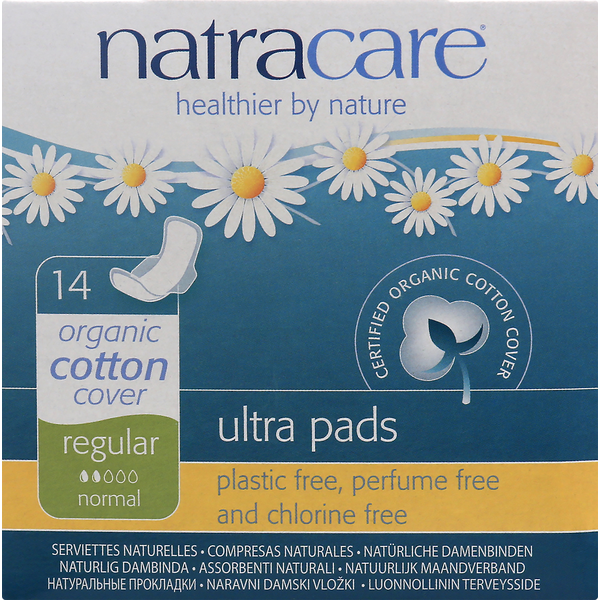 Feminine Care Natracare Pads, Ultra, Regular, Organic hero