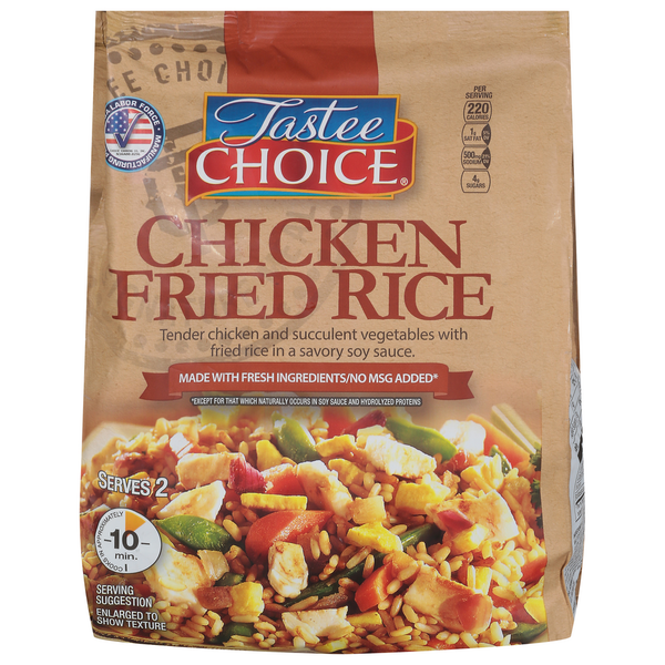 Prepared Meals Tastee Choice Chicken Fried Rice hero