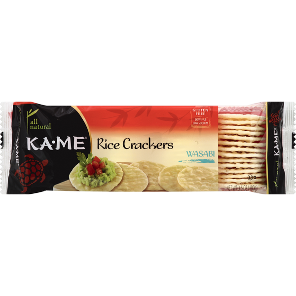 Crackers KA-ME Rice Crackers, Wasabi hero