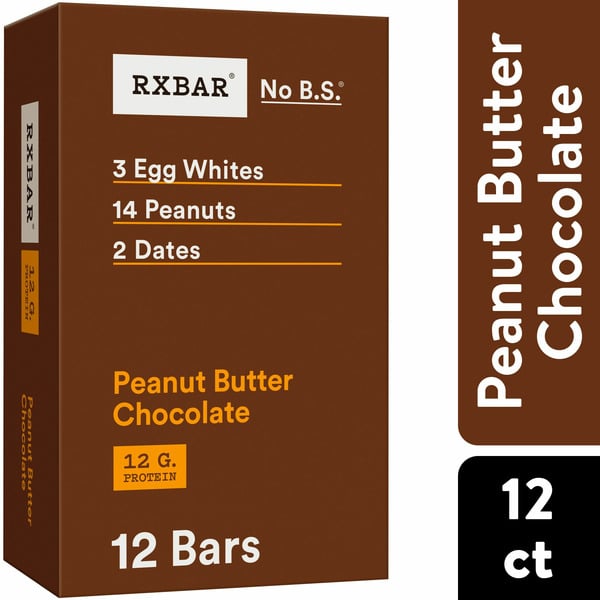 Protein & Meal Replacements RXBAR Protein Bars, Protein Snack, Snack Bars, Peanut Butter Chocolate hero