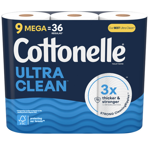 Cottonelle Ultra Clean Strong Toilet Paper hero