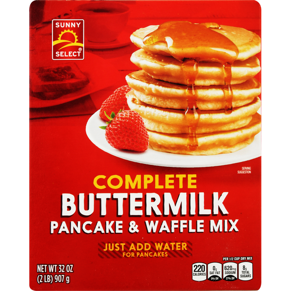 Hot Cereal & Pancake Mixes Sunny Select Pancake & Waffle Mix, Buttermilk, Complete hero