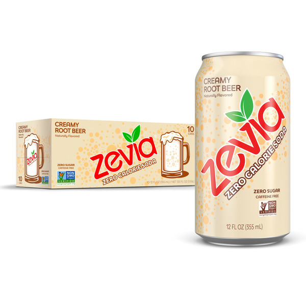 Soft Drinks Zevia Zero Calorie Creamy Root Beer Soda hero