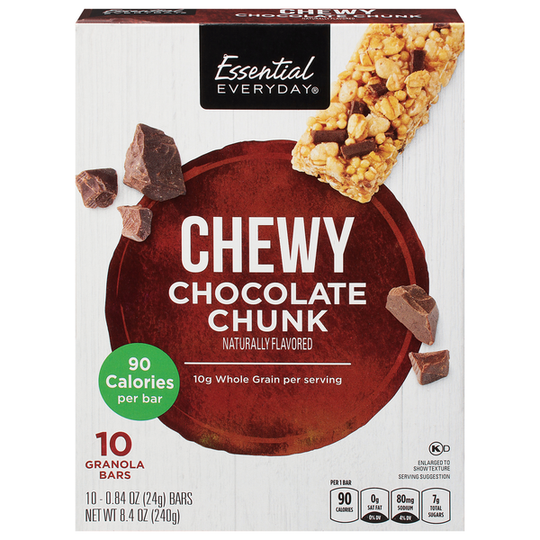 Energy & Granola Bars Essential Everyday Granola Bars, Chocolate Chunk, Chewy hero