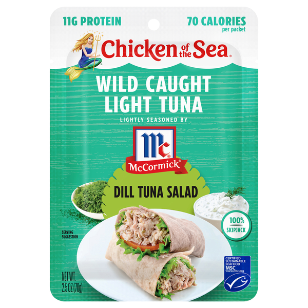 Canned Meat & Seafood Chicken of the Sea Tuna, Light, Wild Caught, Dill Tuna Salad hero