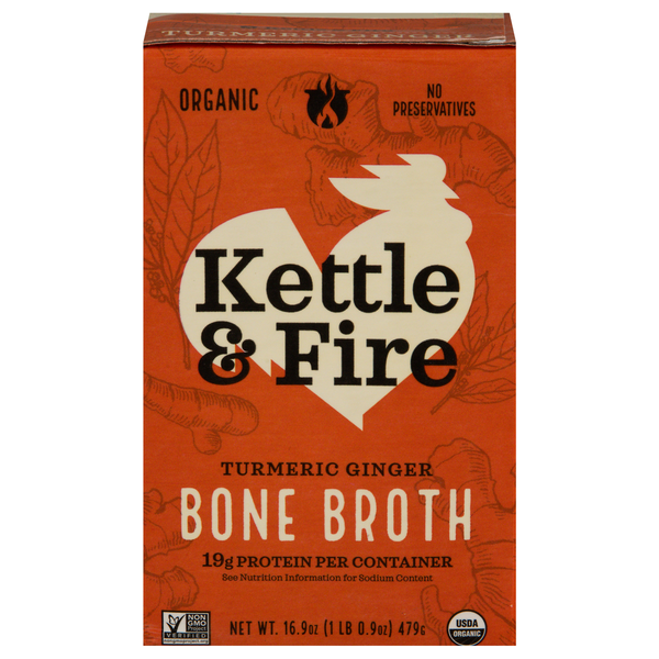 Soup, Broth & Bouillon Kettle & Fire Turmeric Ginger Chicken Bone Broth hero