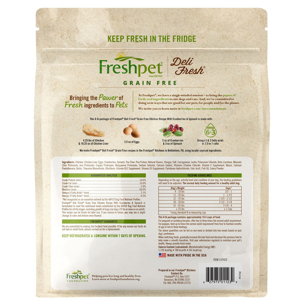 Costco Freshpet Deli Fresh Grain Free With Cranberries Spinach