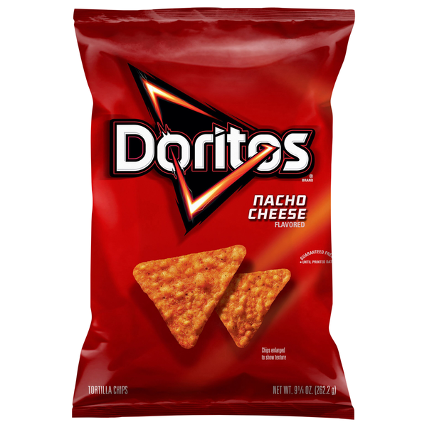 Chips & Pretzels Doritos Flavored Tortilla Chips, Nacho Cheese hero