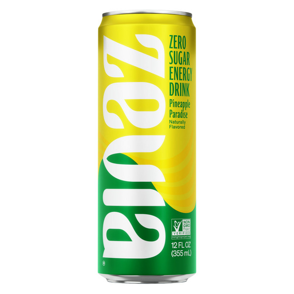 Energy & Sports Drinks Zevia Zero Sugar Pineapple Paradise Energy hero