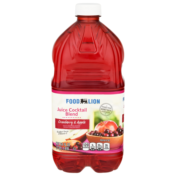 Juice & Nectars Food Lion Cranberry Apple Juice Cocktail hero