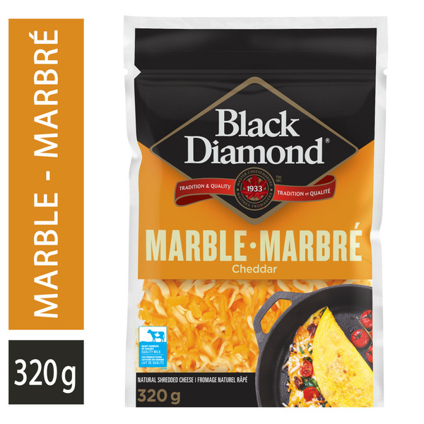 Packaged Cheese Black Diamond Marble Shredded Cheese hero