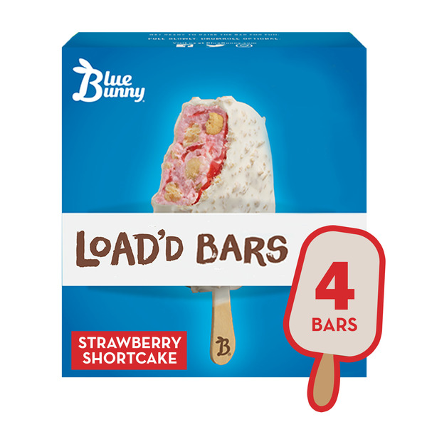 Ice Cream & Ice Blue Bunny Load'd Bars Strawberry Shortcake hero