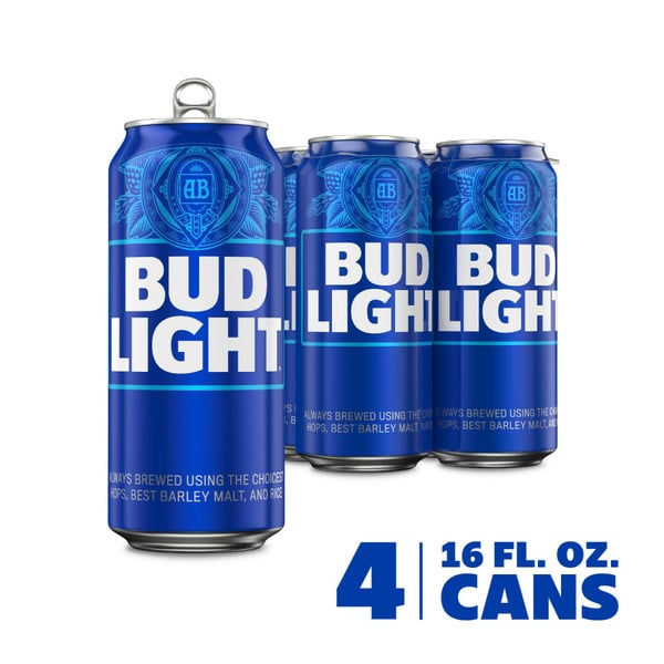 Domestic Beer Bud Light Lager Beer Cans hero