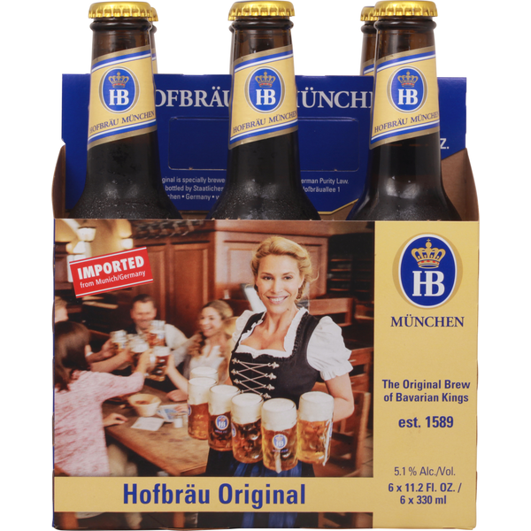 Beers & Coolers Hofbräuhaus Beer, Hofbrau Original, 6 Pack hero