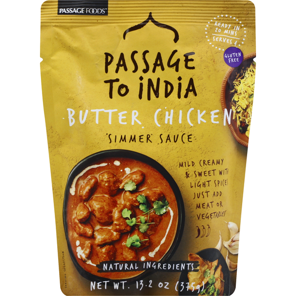 Condiments Passage Foods Simmer Sauce, Butter Chicken hero