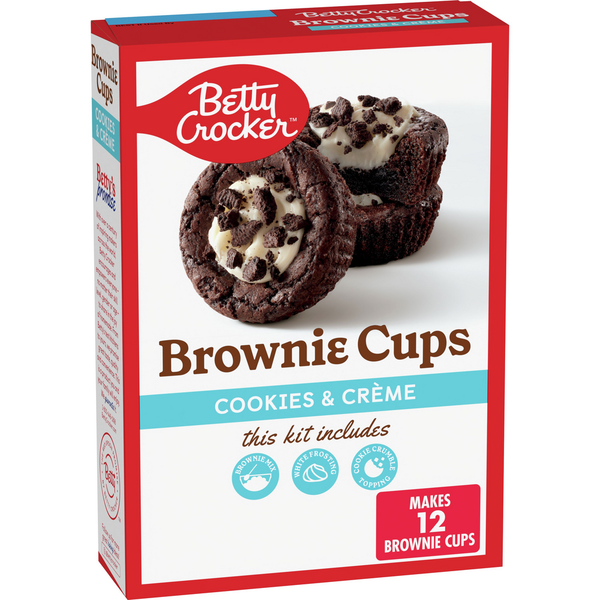 Cookies & Cakes Betty Crocker Brownie Cups Mix, Cookies and Crème hero