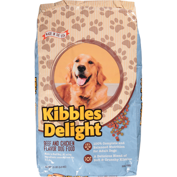 Dog Food & Care Kibbles Delight Dog Food, Beef and Chicken Flavor hero