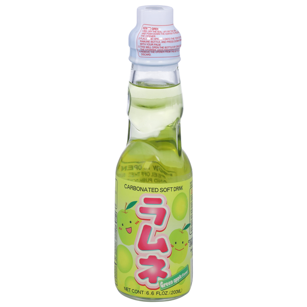 Orchids Soft Drink, Carbonated, Green Apple Flavor hero