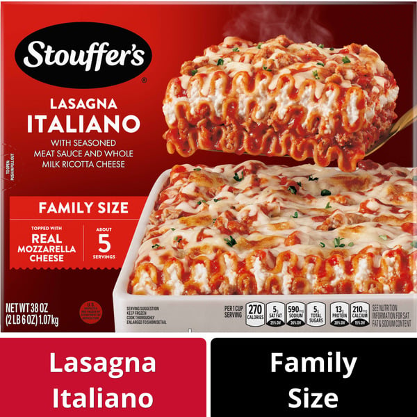 Frozen Meals Stouffer's Classics Family Size Italiano Lasagna Frozen Meal hero