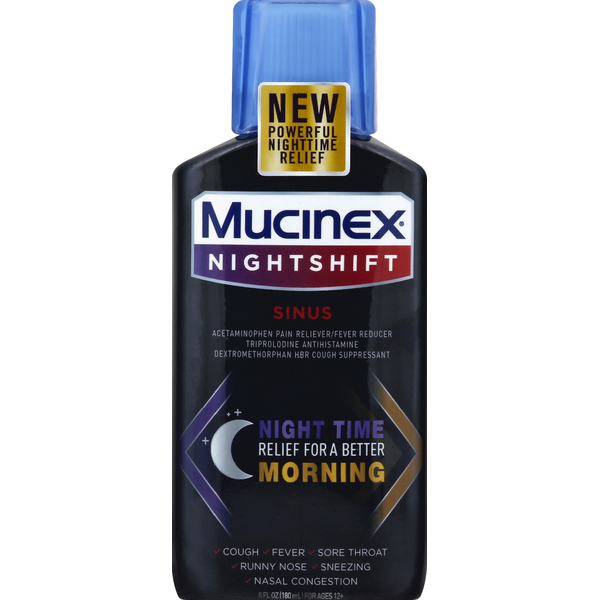 Cold, Flu & Allergy Mucinex Sinus, Night Time hero