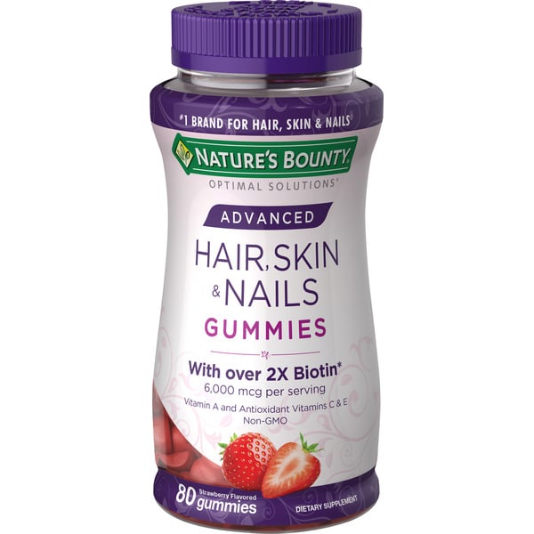 Vitamins & Supplements Nature's Bounty Advanced Hair Skin and Nails Vitamins With Biotin hero