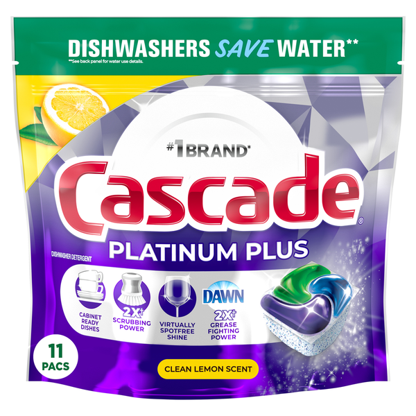 Dish Detergents Cascade Platinum Plus Dishwasher Pods hero