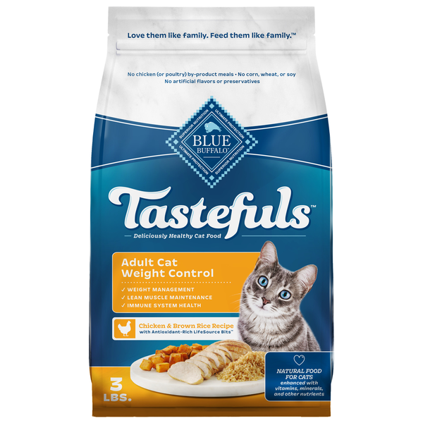 Cat Food & Care Blue Buffalo Tastefuls Adult Dry Cat Food for Weight with Natural Ingredients, Chicken Recipe hero