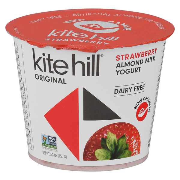 Dairy Alternatives Kite Hill Almond Milk Yogurt, Dairy Free, Strawberry hero