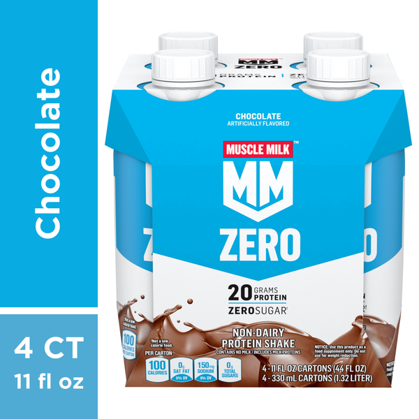 Protein & Meal Replacements MUSCLE MILK Protein Shake, Non-Dairy, Chocolate hero