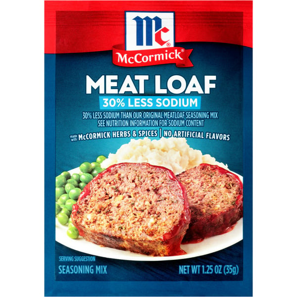 Spices & Seasonings McCormick® 30% Less Sodium Meat Loaf Seasoning Mix hero