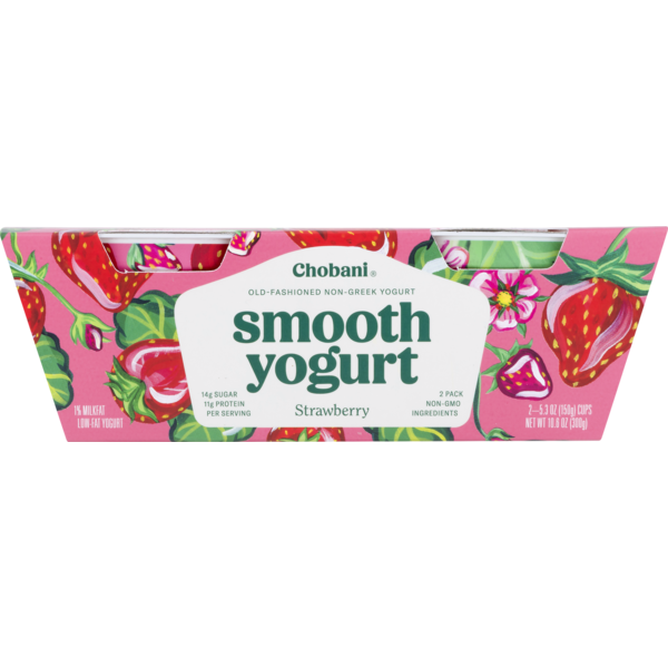 Yogurt Chobani Smooth Low-Fat Yogurt Strawberry hero