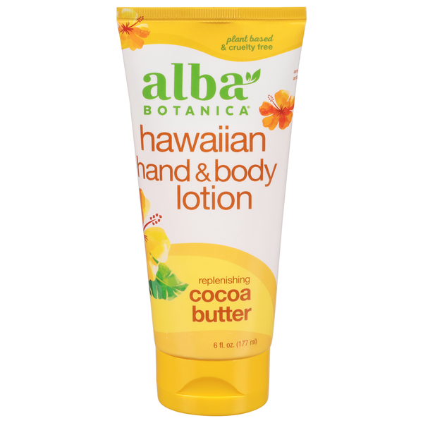 Body Care | Lotion, Sunscreen Alba Botanica Lotion, Hand & Body, Hawaiian, Cocoa Butter hero