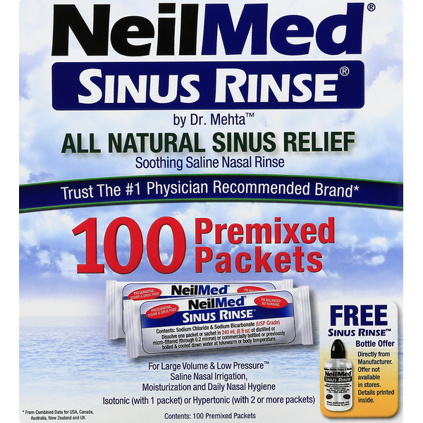 Cold, Flu & Allergy NeilMed Saline Nasal Rinse, Premixed Packets hero