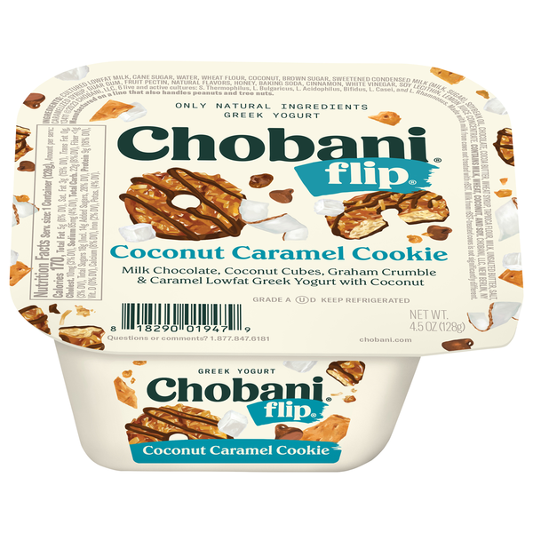 Yogurt Chobani Yogurt, Greek, Coconut Caramel Cookie hero