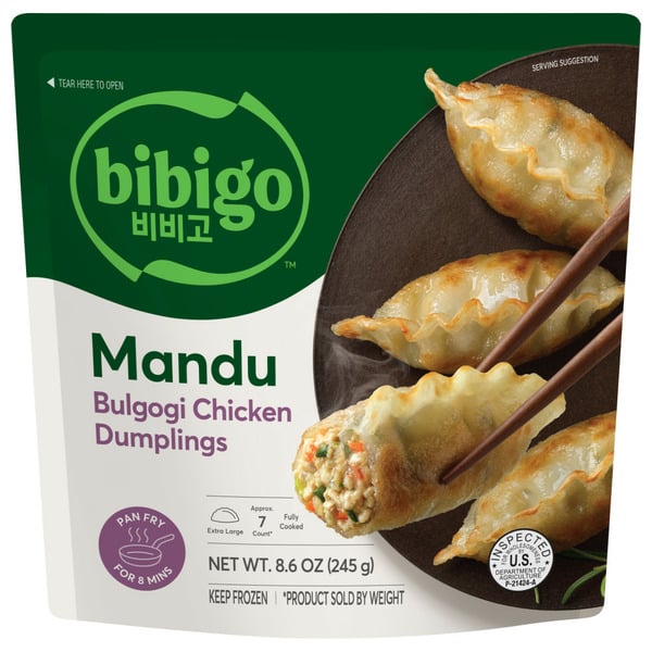 Frozen Meals Bibigo Mandu Chicken Bulgogi Dumplings hero