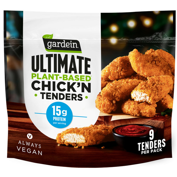 Vegetables, Vegan, & Vegetarian Gardein Ultimate Plant-Based Chick'n Tenders, Vegan Food, Frozen Food hero