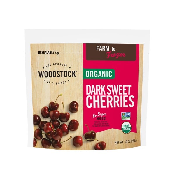 Frozen Produce WOODSTOCK Organic Dark Sweet Cherries hero