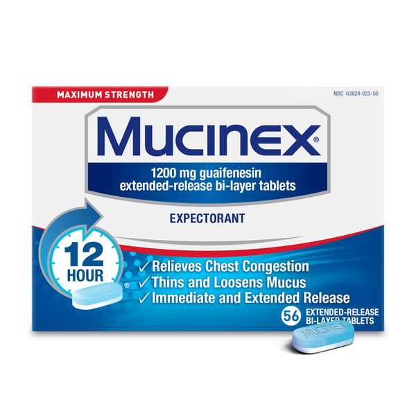 Cold, Flu & Allergy Mucinex 12 Hr Max Strength Chest Congestion Expectorant Tablets, Thins & Loosens Mucus hero