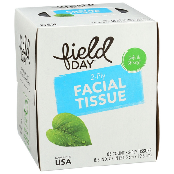 Paper Goods FIELD DAY 100% Recycled Facial Tissue hero