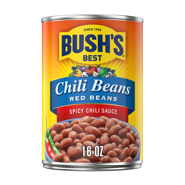 Canned Meals & Beans Bush's Best Red Beans in a Hot Chili Sauce hero