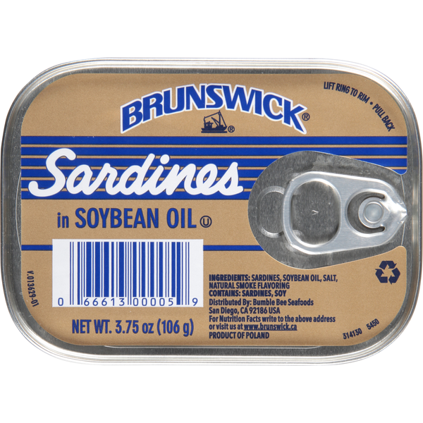 Canned Meat & Seafood Brunswick Sardines, in Soybean Oil hero