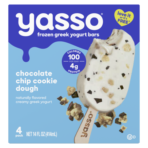 Frozen Breads & Doughs Yasso Frozen Greek Yogurt Bars Chocolate Chip Cookie Dough Bars hero