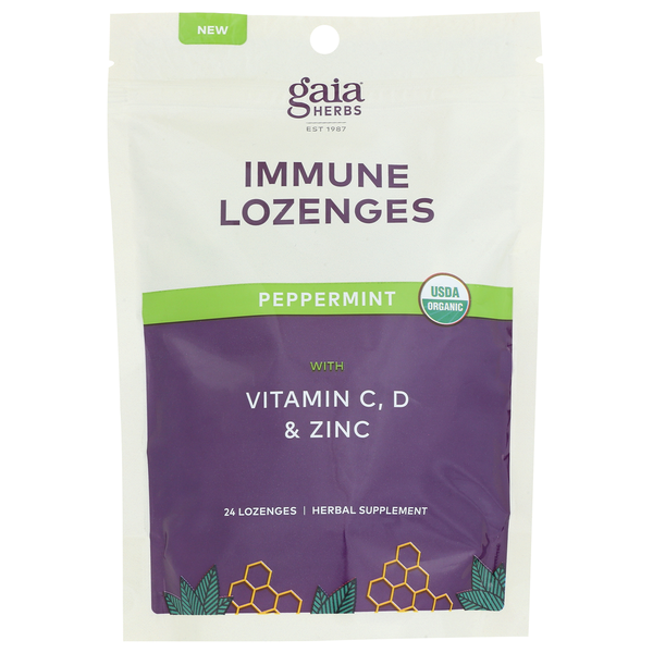 Cold, Flu & Allergy Gaia Herbs Immune Lozenges hero