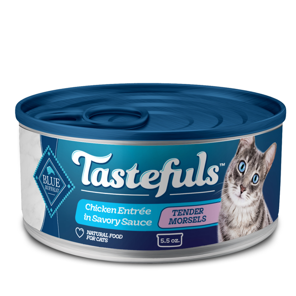 Cat Food Blue Buffalo Tastefuls Natural Wet Food for Adult Cats, Chicken Entrée Morsels in Gravy hero