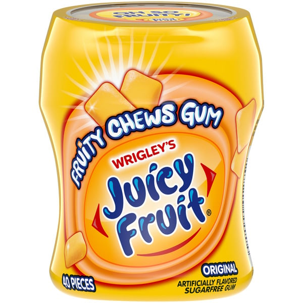 Mint & Gum Juicy Fruit Original Bubble Gum Piece Bottle hero